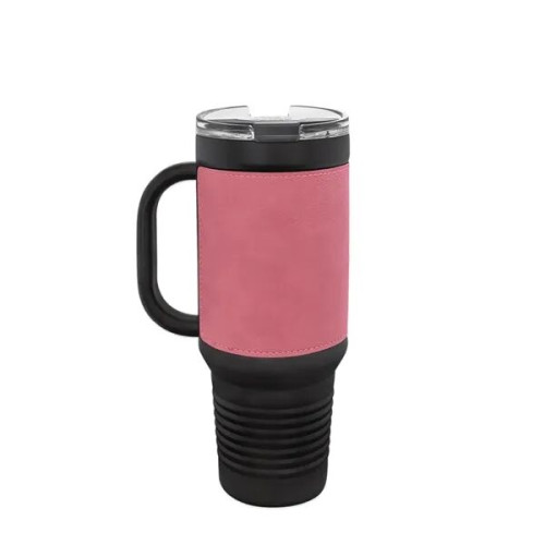 Polar Camel 40 oz. Laserable Leatherette Travel Mug