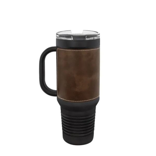 Polar Camel 40 oz. Laserable Leatherette Travel Mug