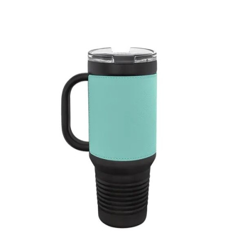 Polar Camel 40 oz. Laserable Leatherette Travel Mug