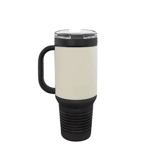 Polar Camel 40 oz. Laserable Leatherette Travel Mug