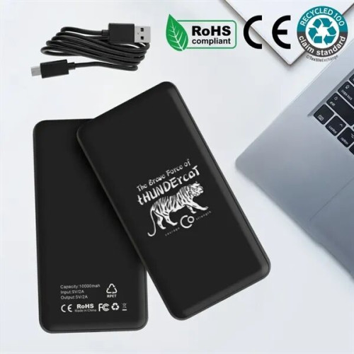 EcoTech Eco-Friendly 10000mAh rPET Wireless Power Bank with