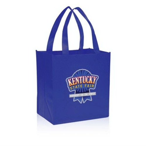 Grocery Non Woven Gusset Tote Bag USA Decorated (12"X13"X8")