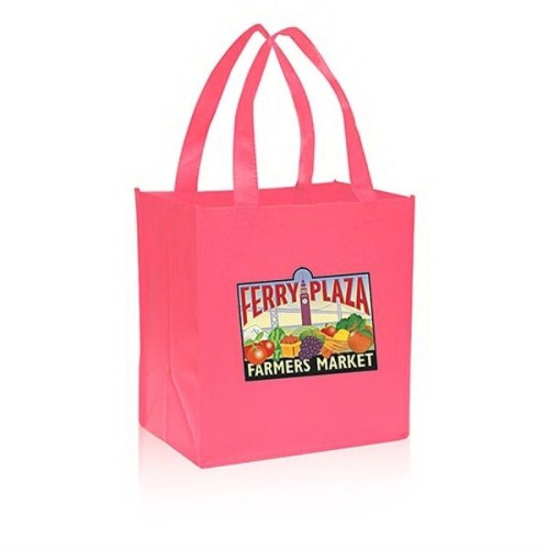 Grocery Non Woven Gusset Tote Bag USA Decorated (12"X13"X8")