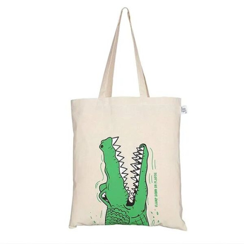 7 Oz. Cotton Canvas Tote Bag USA Decorated (15" X 16")