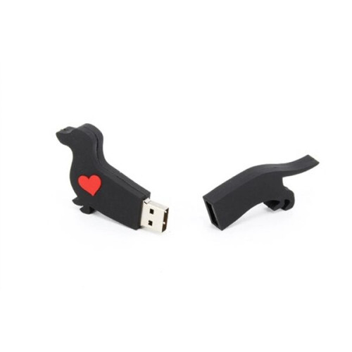Custom 2D PVC USB Flash Drive - Dog Shaped