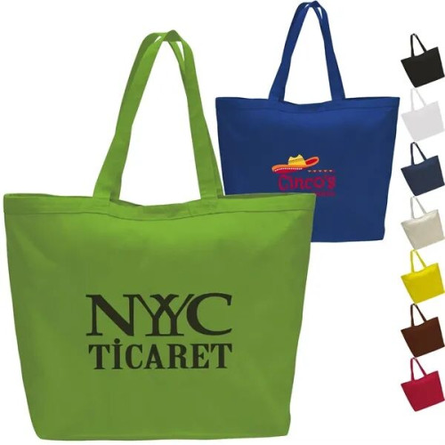 12 oz. Big Cotton Canvas Tote Bag USA Decorated (23" x 17")