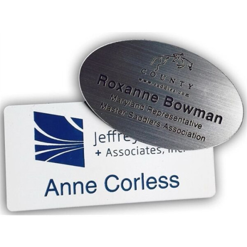 1.5" x 3" Name Badge - Plastic Engraved