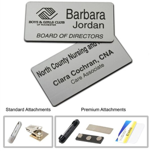 1.5" x 3" Name Badge - Plastic Engraved