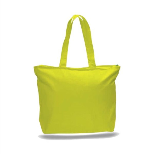 12 oz. Zipper Cotton Canvas Tote Bag (20" x 15")