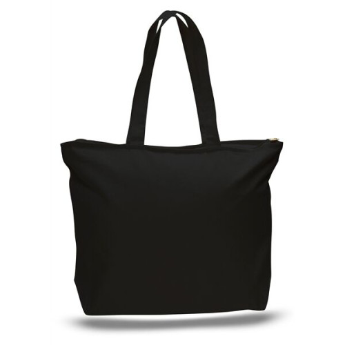 12 oz. Zipper Cotton Canvas Tote Bag (20" x 15")
