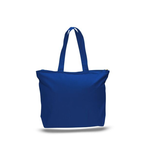 12 oz. Zipper Cotton Canvas Tote Bag (20" x 15")
