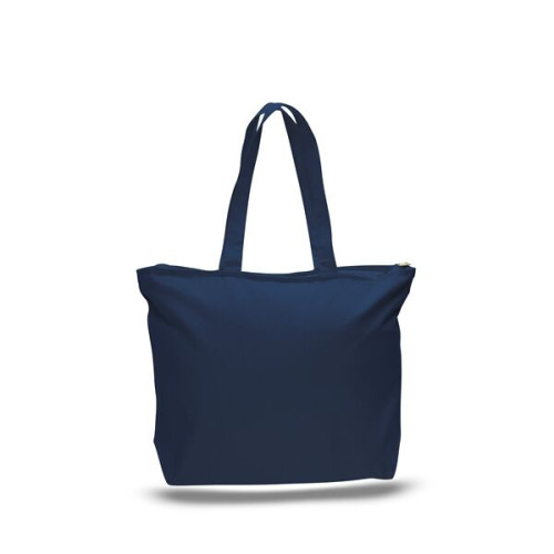 12 oz. Zipper Cotton Canvas Tote Bag (20" x 15")
