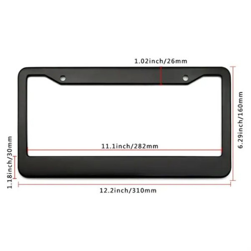 Stainless Steel License Plate Frame - Custom Shape Available