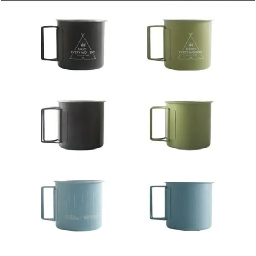 11 Oz Portable Stainless Steel Camping Folding Mug