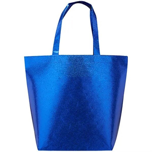 Luxurious Metallic Non-Woven Shopping Tote Bag (15.5"x13.5")