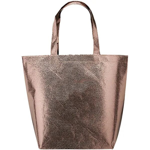 Luxurious Metallic Non-Woven Shopping Tote Bag (15.5"x13.5")
