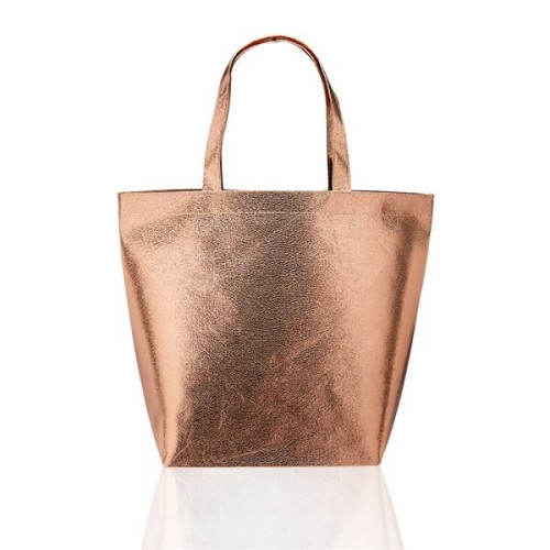 Luxurious Metallic Non-Woven Shopping Tote Bag (15.5"x13.5")