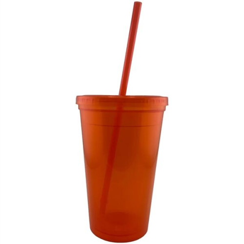 USA Made 16 oz Travel Mugs Tumbler with Lid and Straw