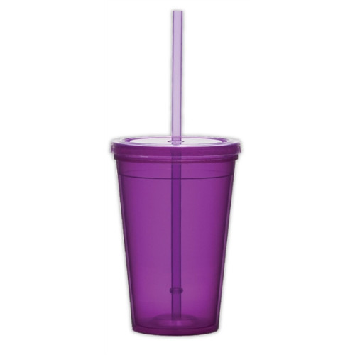 USA Made 16 oz Travel Mugs Tumbler with Lid and Straw