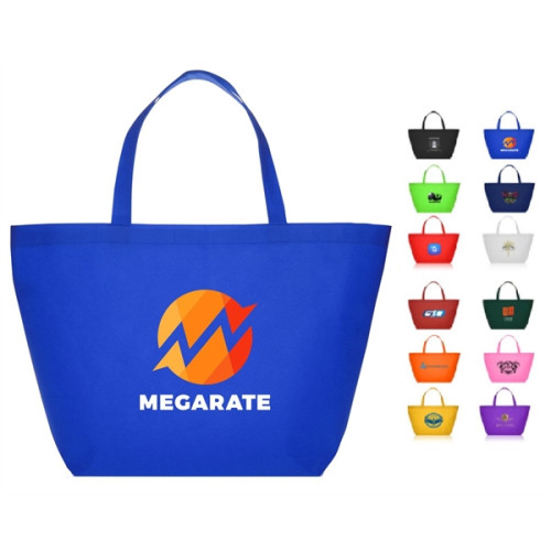 Non-woven promotional budget Tote Bag W/ Gusset (20"x13"x8")