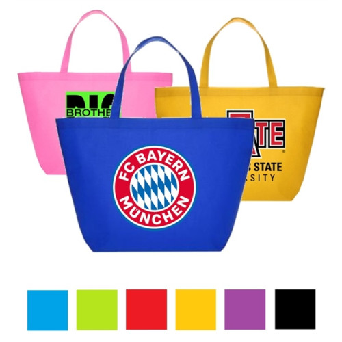 Non-woven promotional budget Tote Bag W/ Gusset (20"x13"x8")