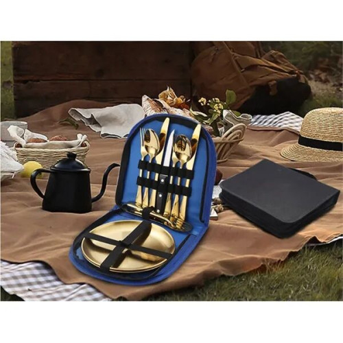 10 Pieces Kit / Portable Tableware Picnic Utensil Set