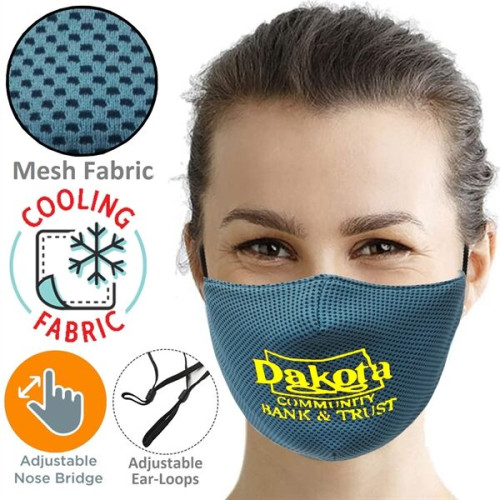 3-Layer Cooling Face Mask w/Screen Print