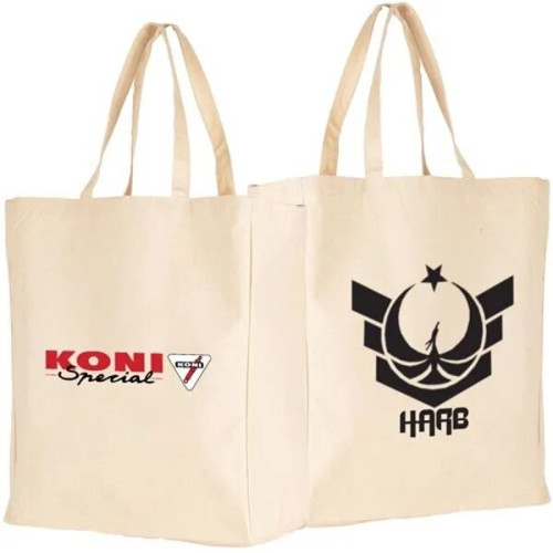 12 oz. Canvas Grocery Shopping Tote Bag 15"W x 18"H x 6"G