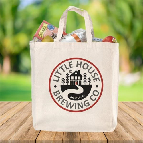 12 oz. Canvas Grocery Shopping Tote Bag 15"W x 18"H x 6"G