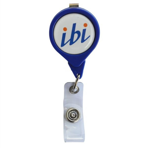 No-Twist Round Retractable Badge Reel w/ Bulldog Clip
