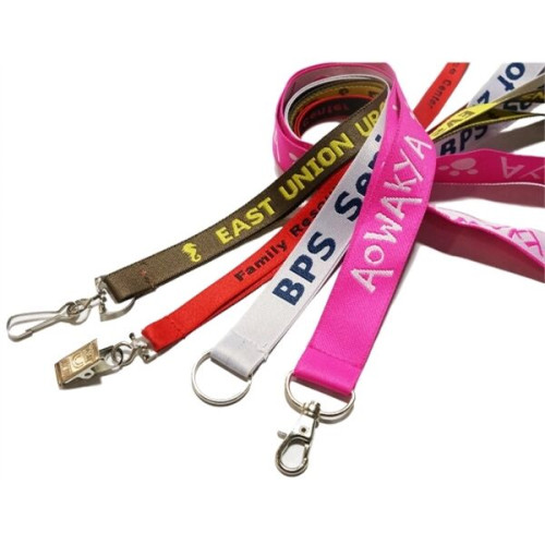 Woven Lanyard w/ Custom Imprint Embroidered