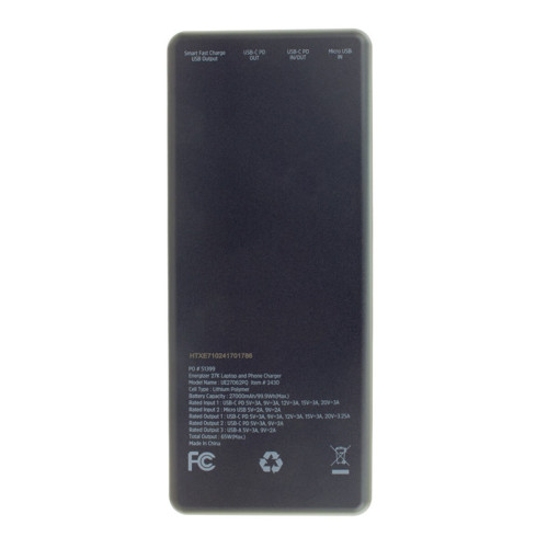 27,000 mAh Energizer® 65W Laptop Power Bank