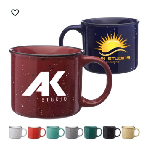 13 Oz. Speckled Campfire Ceramic Two Tone Coffee Mug