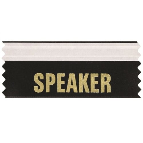 Speaker 4"L x 1.625"W Badge Ribbons