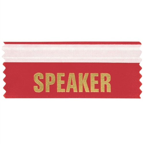 Speaker 4"L x 1.625"W Badge Ribbons