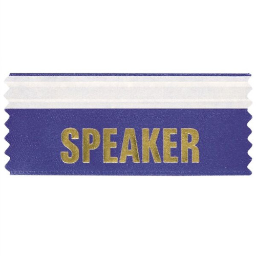Speaker 4"L x 1.625"W Badge Ribbons