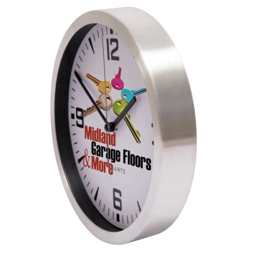 10"  Brushed Metal Wall Clock
