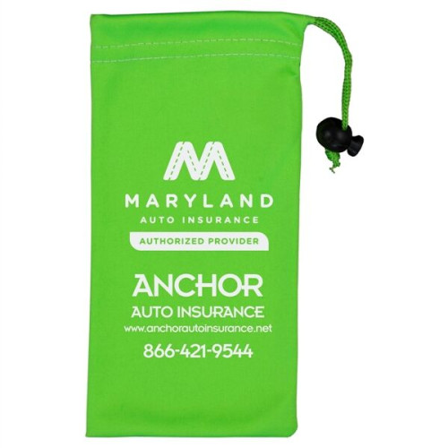 Clean-n-Carry Microfiber Drawstring Pouch For Cell Phones
