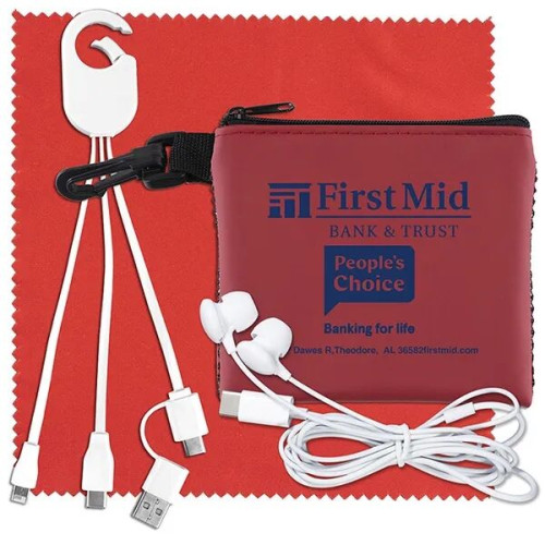 TechMesh Hang Tunes Mobile Charging Kit with Earbuds & Cable