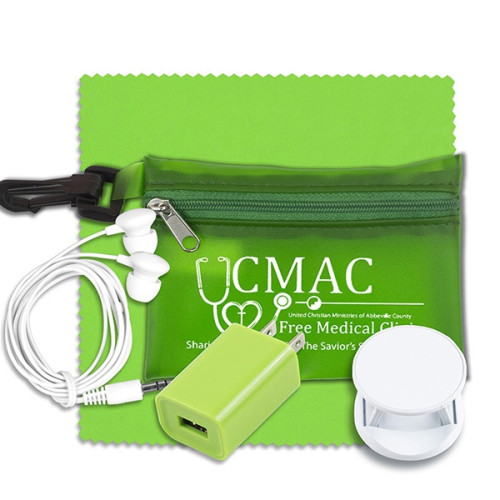 Mobile Tech Auto and Home Accessory Kit in Carabiner Pouch