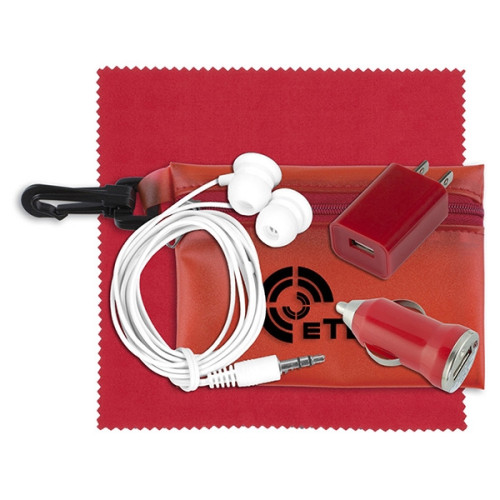 Mobile Tech Auto and Home Accessory Kit in Carabiner Pouch
