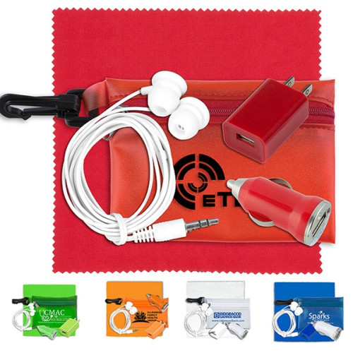 Mobile Tech Auto and Home Accessory Kit in Carabiner Pouch