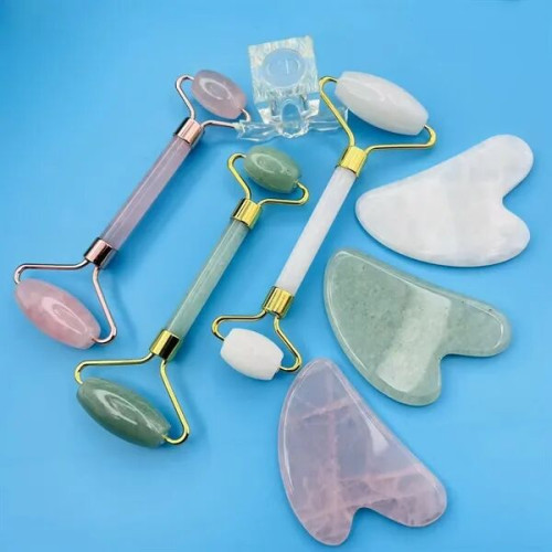 Jade Roller and Gua Sha Facial Tool Set