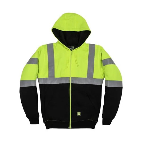 Berne Apparel Men's Hi-Vis Class 3 Color Block Full-Zip H...