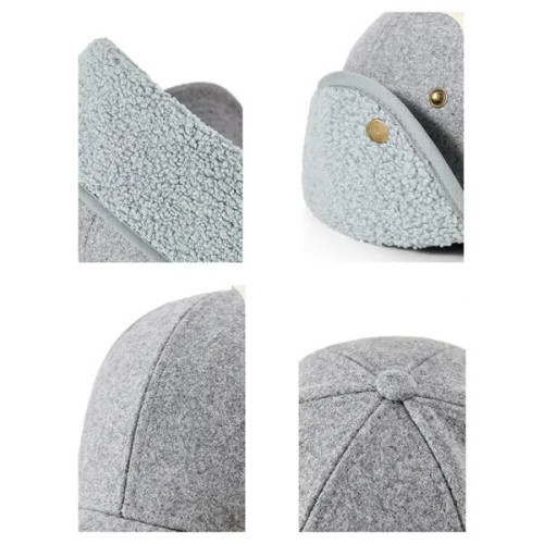 Winter Ear Flap Wool Baseball Cap