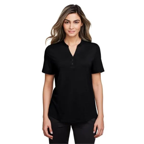 North End Women's JAQ Snap-Up Stretch Performance Polo