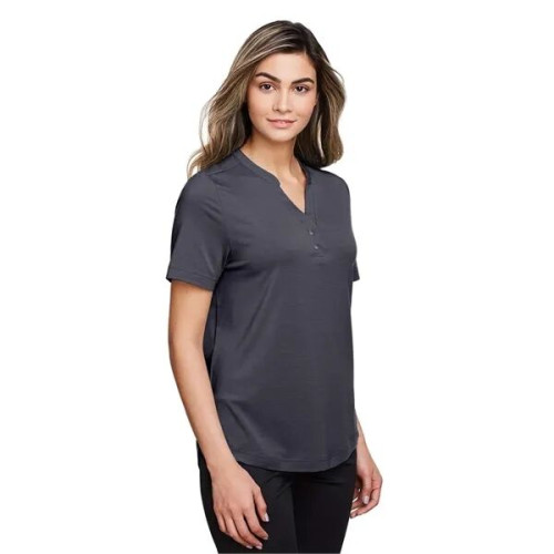North End Women's JAQ Snap-Up Stretch Performance Polo