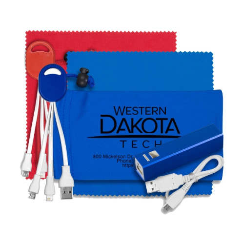 DaySaver Plus Mobile Metal Power Bank Charging Kit in Pouch