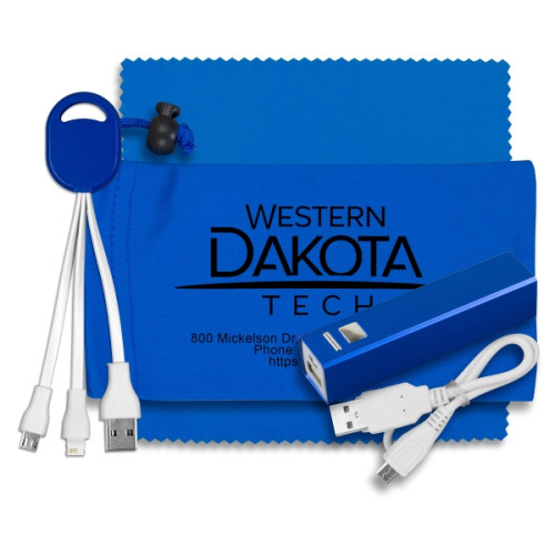 DaySaver Plus Mobile Metal Power Bank Charging Kit in Pouch