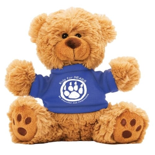 6" Plush Teddy Bear With Choice of T-Shirt Color